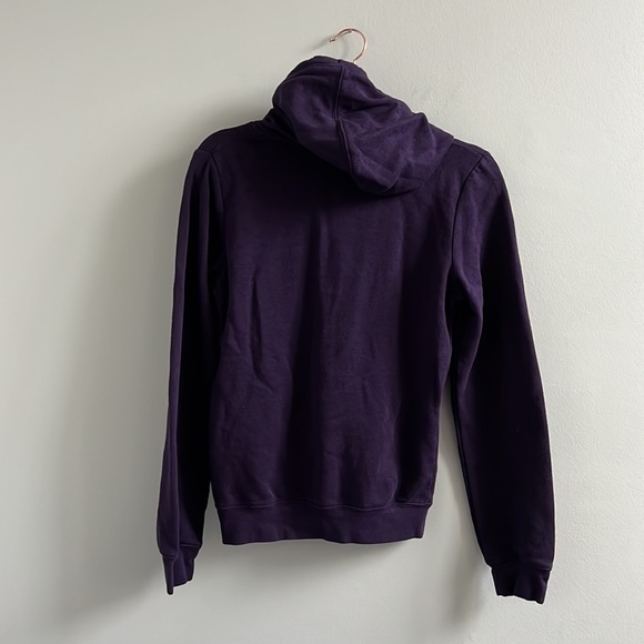 Nike Sportswear Purple Hooded Funnel Neck Sweater with Rose Gold Logo Detail - Picture 6 of 6